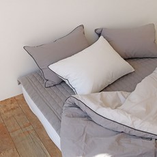 Nubile 素色高密度棉質飯店風四季用薄被, 灰色