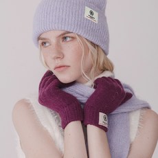 미치코런던 베니 모자 + 목도리 세트