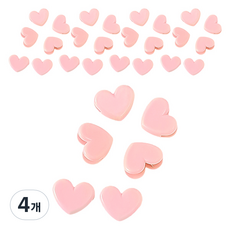 마켓감성 러브 팬시 하트집게 핑크, 3.1 x 1.2 cm, 50개입, 4개