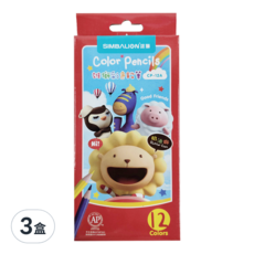 SIMBALION 雄獅 奶油獅 彩色鉛筆 CP-12A, 12色, 3盒