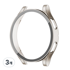 이츠라이프 9H 강화유리 풀커버 스마트 워치 액정보호 케이스, 스타라이트, 3개