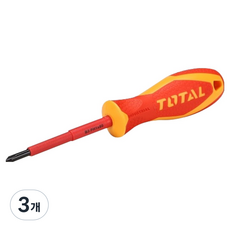 토탈툴스 TOTAL 십자 절연 드라이버 PH 1 x 80 mm, 3개