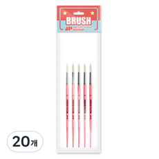 어썸페인팅 ROUND 유화 원형붓 돈모, 20개, 4호