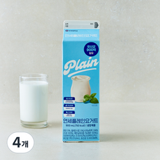 연세유업 플레인 요거트, 4개, 1개입, 900ml