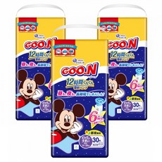 GOO.N 大王 12小時超吸收紙尿褲/尿布, XXL, 90片