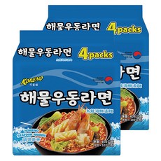 koreno 烏龍海鮮湯麵 102g, 8包