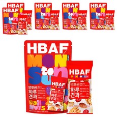 HBAF Mon To Sun每日堅果隨身包 紅款, 200g, 6袋