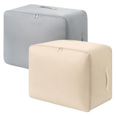 Cozywell 棉被衣物體積壓縮袋 灰色 + 米色套組, 1套
