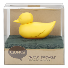 QUALy 戲水小鴨海綿架 85 x 50 x 90mm, 黃色, 1個