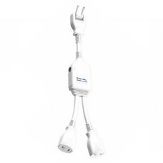 POLYWELL 寶利威爾 一對多頭電源線組 1對2 PW15-T05-A085, 315mm, 白色, 1個