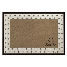 德利生活 法式絲圈戶刮泥地墊, smile, 1入