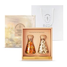Iloveflowertea 喬遷花茶2種 + 提袋禮盒, 金盞花花茶 + 洋槐花花茶 + 木托盤, 1套