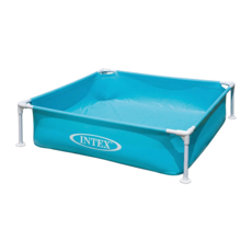 INTEX 方型四柱游泳池/戲沙池 57173 337L, 藍色, 1個