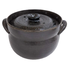 萬古燒 2合炊飯鍋，陶瓷砂鍋，適用溫度-10°C~300°C，日本產, 19cm, 1個