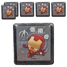 IRON MAN 鋼鐵人 方型連續印章 MPST30-1 很用心 6個, 1包