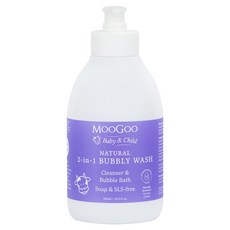 MOOGOO 2IN1小小牛泡泡浴露, 500ml, 1瓶