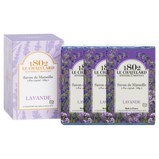 1802 LE CHATELARD 馬賽洗面皂 薰衣草花香, 3塊, 100g