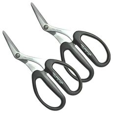 CANARY 長谷川刃物 彎型剪刀大力士 AW-165HB 高級不鏽鋼 日本製, 2支