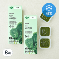 베리네이처 야채큐브 다진 비타민채 2단계 (냉동), 60g, 8개