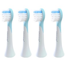 台灣 unicare unibear 兒童電動牙刷替換刷頭四入組 藍色, uni-303-1, 1組