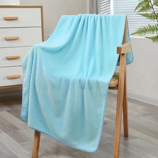 unheve 條紋浴巾 70 x 140 cm, 1個, 03 藍色