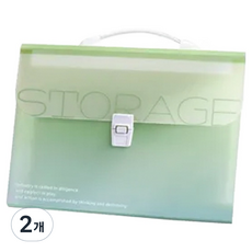 아트조이 버클 아코디언 13칸 그라데이션 파일 폴더, 그린, 2개