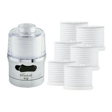 Dewbell CookFil 銀色眼鏡蛇式廚房過濾接頭 + 碳纖維濾芯 6入組, 1組