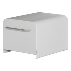 Habity 鋼製滑動收納盒, 1個, 白色
