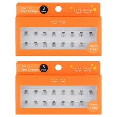 ccam bbak 人造睫毛束 包裝版 11mm 粗 1束, 2個, 黑色