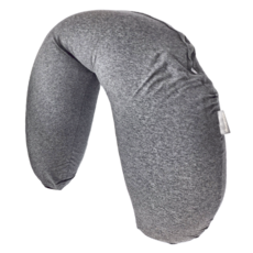 doomoo 有機棉舒眠月亮枕, 尺寸: 外長 180cm, 顏色: 煤灰