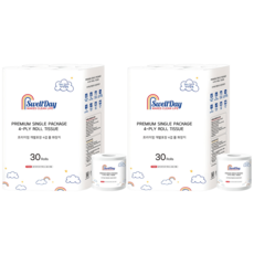 SwellDay 4層紙漿衛生紙, 2套, 30捲, 23m