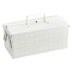 TOYO STEEL 東洋鋼鐵 鋼製雙層手提兩段式收納箱 ST350 白色 2.6kg, 1個