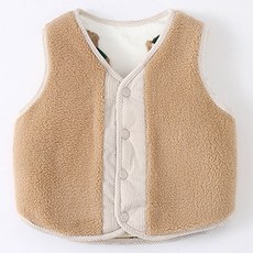 GOINGKIDS 兒童小熊雙面穿保暖背心