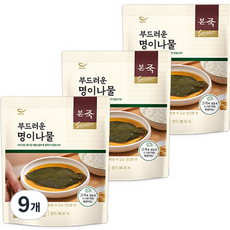 본죽 부드러운 명이나물 절임, 80g, 9개