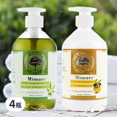 Mimare 奧勒岡精油洗髮沐浴露 500ml + 蜂蜜蘆薈潤膚乳 500ml, 4瓶
