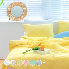 素色泡泡紗薄被寢具組
