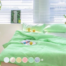 素色泡泡紗薄被寢具組