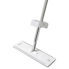 美麗雅 免手洗雙刮乾濕兩用平板拖把 附2塊拖布, 125 x 38 x 134cm, 1個