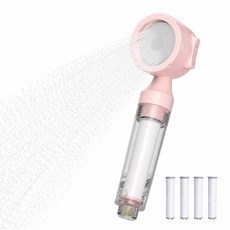 Maket Gamseong 便攜式迷你蓮蓬頭 + 濾芯 4入組