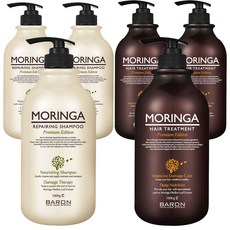 韓國 BARON 辣木滋潤洗髮精 1000g+護髮素 1000g, 3組
