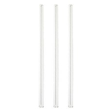 Puko 透明耐熱玻璃吸管 可重複使用 食品接觸使用, 3支, 1組