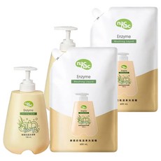 nac nac 酵素奶瓶蔬果洗潔精組 700ml + 600ml, 2組