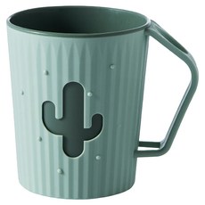 小麥購物 仙人掌漱口杯 G091 64g, 撞色綠, 4個