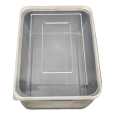 Arnest 不鏽鋼濾網保鮮盒組 22x16x6cm 日本製造, 1個容器 + 1個蓋子, 1組