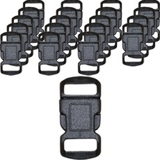 塑膠皮帶扣環 10mm, 黑色, 20個