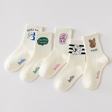 Ggomje 兒童SF Freed襪子5雙組