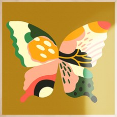 아트조이 물감 2배 DIY 명화그리기 30 x 30 cm, 행운 가득 나비씨 골드펄, 1개