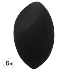 畢加索棉花糖化妝海綿, 黑色, 6個