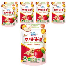 BABY SECRET 寶寶的秘密 有機米菓, 花東米 + 蘋果 + 地瓜, 25g, 6包