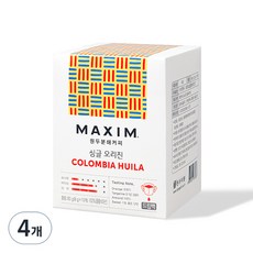 맥심 싱글 오리진 콜롬비아 우일라, 10개입, 4개, 8g, 8g